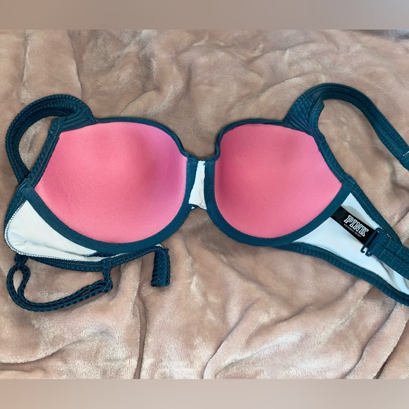 PINK Victoria’s Secret Push-Up Bikini Top - Teal - Medium - Only worn once! - Picture 4 of 5